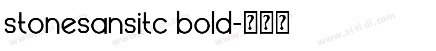 stonesansitc bold字体转换